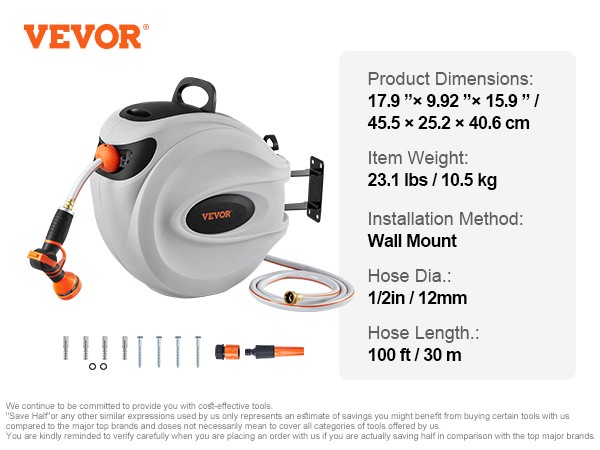 Retractable Garden Hose Reel
