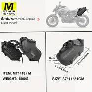 Rhinowalk 2pcs Motorcycle Saddlebag Durable Travel Luggage with Adjustable Straps for Street Touring Motorcycles