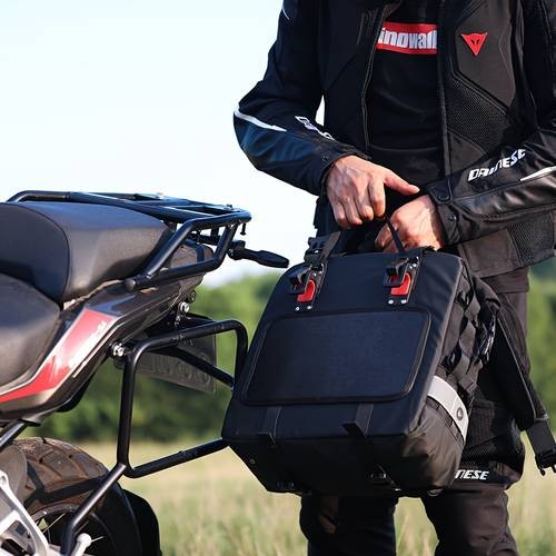 Rhinowalk 20L Motorcycle Saddle Bag  Quick-Release Detachable Storage for Travel & Riding Accessories