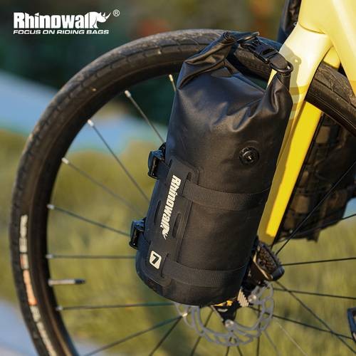 Rhinowalk Bike Front Fork Bag 4L-7L Bicycle Frame Pack for Travel Luggage with Base and Dry Bag