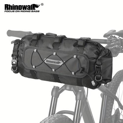 Rhinowalk 12L Heavy-Duty Bike Handlebar Bag Adjustable Bikepacking System for MTB/Road Bikes