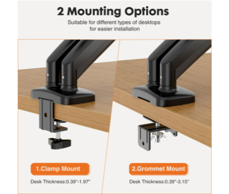 Adjustable Dual Monitor Arm