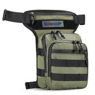 RHINOWALK 3L Large Motorcycle Belt Bag Adjustable Waist Belt & Leg Strap with Anti-Theft Zipper Closure