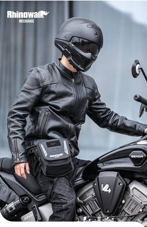 Rhinowalk Motorcycle Leg Bag 2.4L Heavy-Duty Tank Bag with Anti-Lost Key Clip, Multi-Compartment Design & Adjustable Strap
