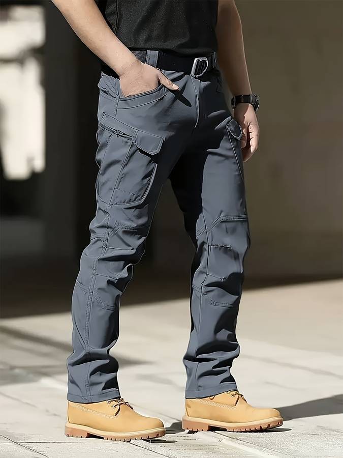 2pcs Mens Tactical Cargo Pants Multi-Pocket, Breathable, Elasticity Composite Fabric for Outdoor Sports & Casual Outings