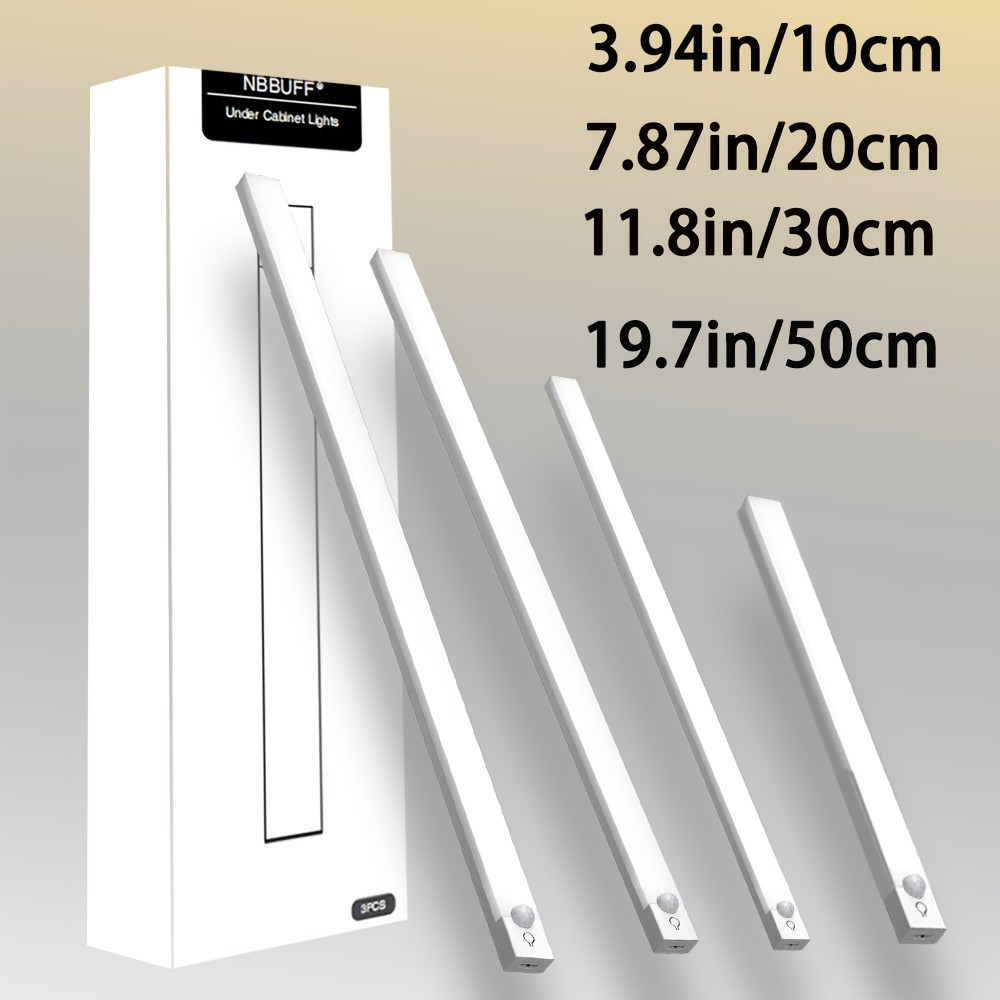 NBBUFF Rechargeable Motion Sensor Under Cabinet Lighting
