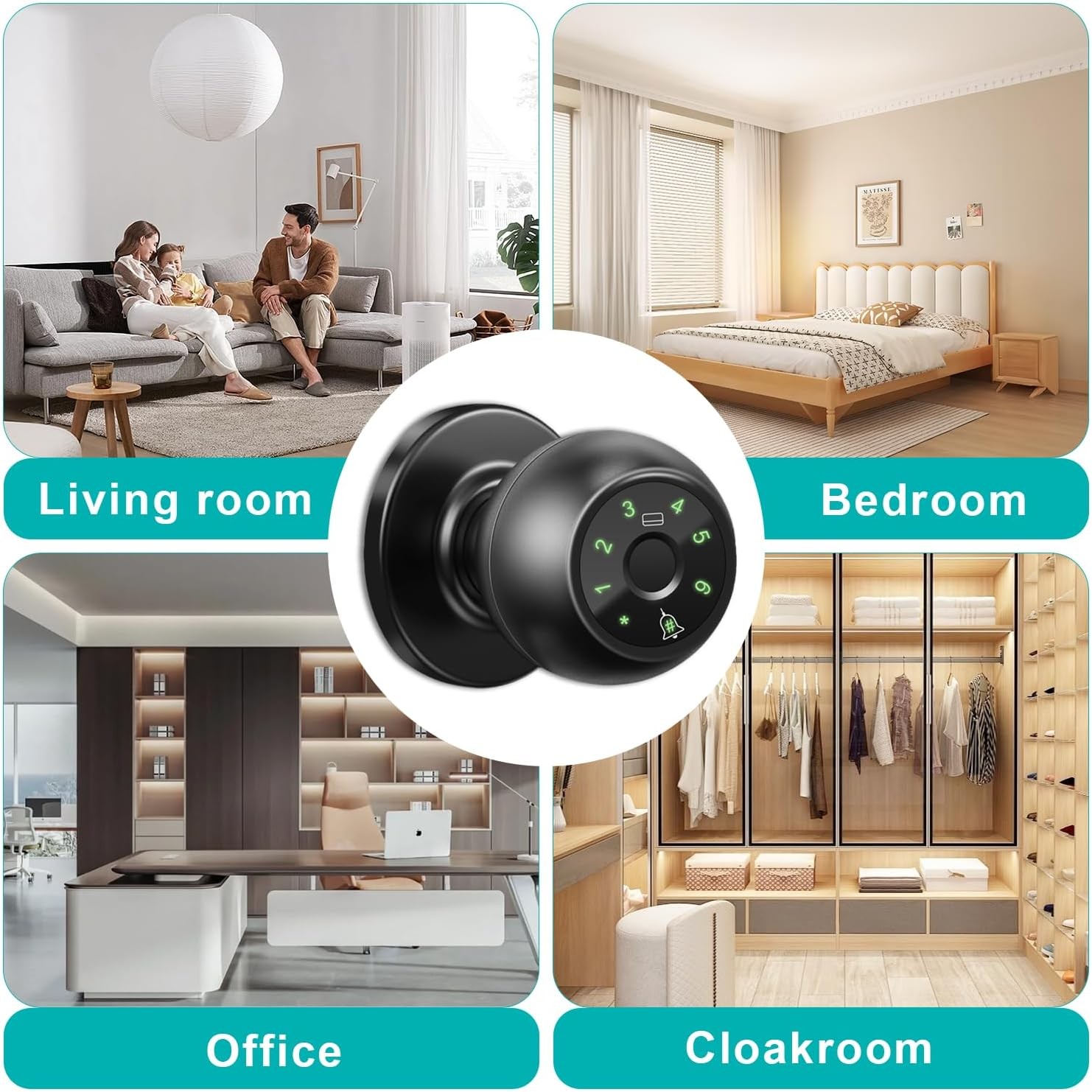 YFK Smart Biometric Fingerprint Door Lock with Doorbell