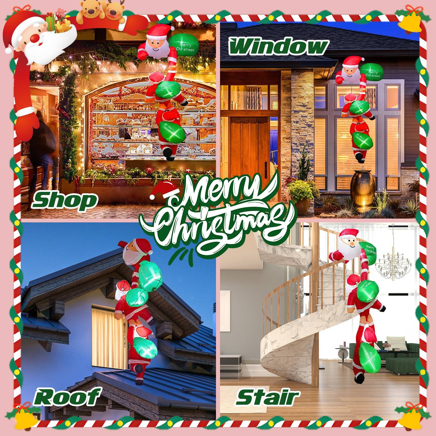 Inflatable Climbing Santa