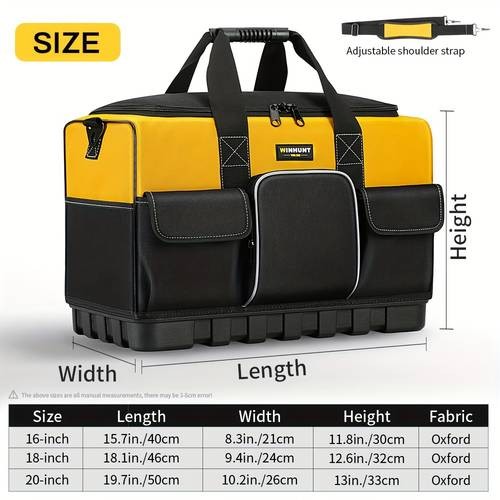 WINHUNT Heavy-Duty Tool Kit 16-Pocket Portable Toolbox Organizer with Soft-Handle Carry Bag