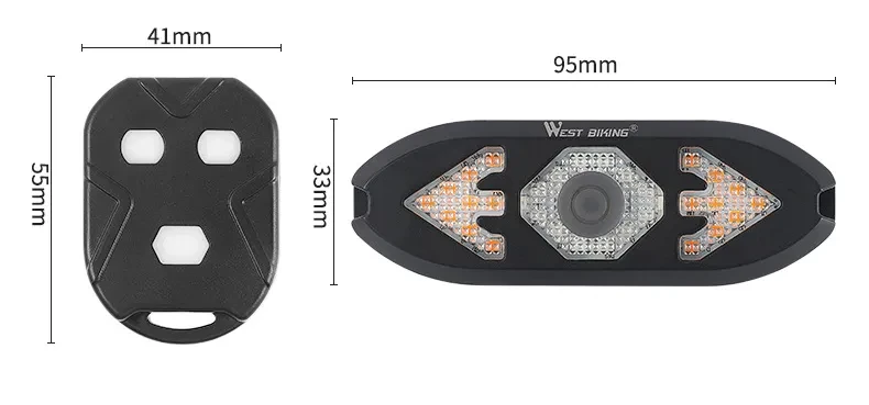 Smart Remote Control Turn Signal Rechargeable Tail Light Night Mountain Bike With Horn Warning Light