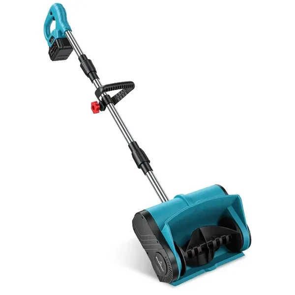 800W 21V 11In Cordless Snow Shovel Foldable Battery Powered Snow Thrower With Rechargeable Battery Gloves Goggles For Patio Driveway