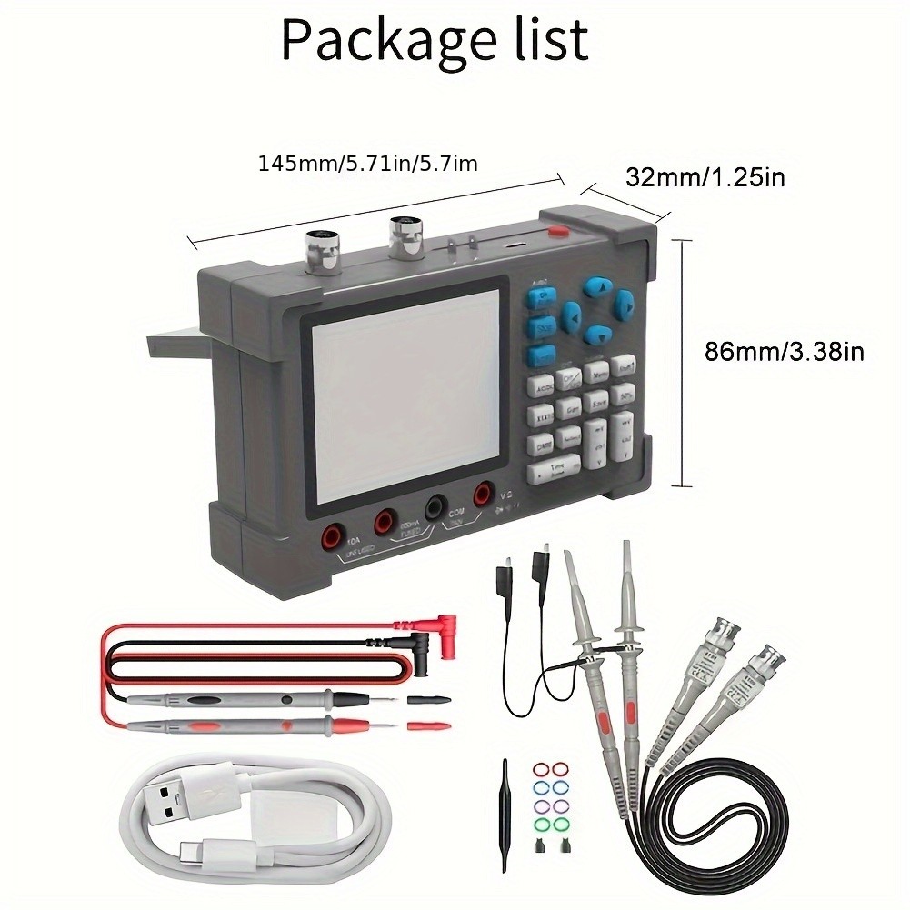 DSO3D12 3.2-Inch Desktop 3-in-1 Digital Oscilloscope