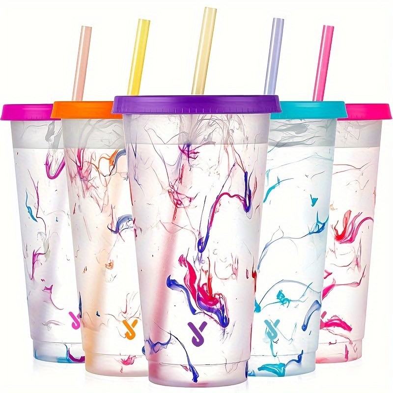MEOKY 24oz Color-Changing Reusable Plastic Cup