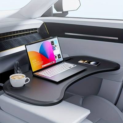 Suitu Car Desk & Armrest Box with Laptop Tray The Ultimate Space-Saving Work Companion for Your Car