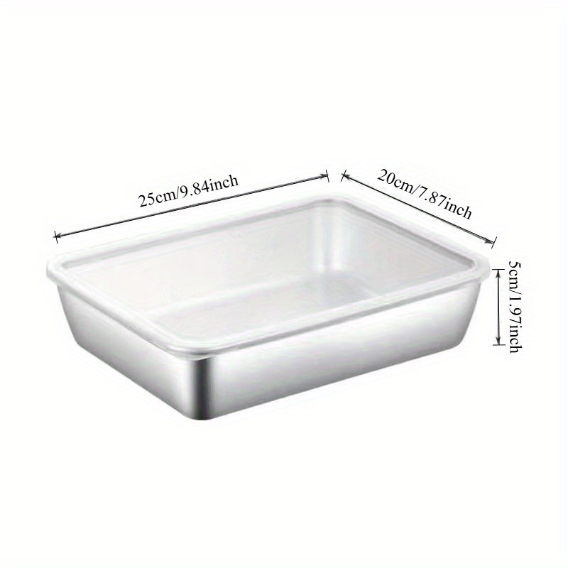 Ever Blooming Stackable Stainless Steel Square Food Containers with Lids
