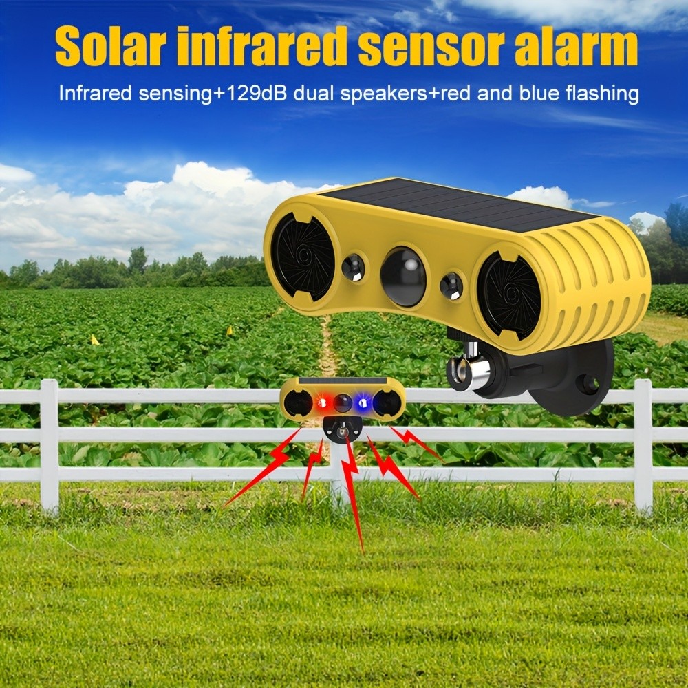 RUOCIN Solar-Powered Infrared Motion Sensor Alarm