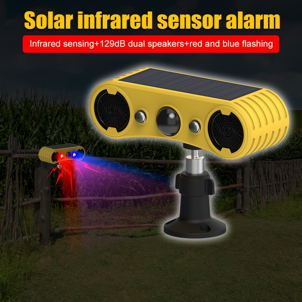 RUOCIN Solar-Powered Infrared Motion Sensor Alarm