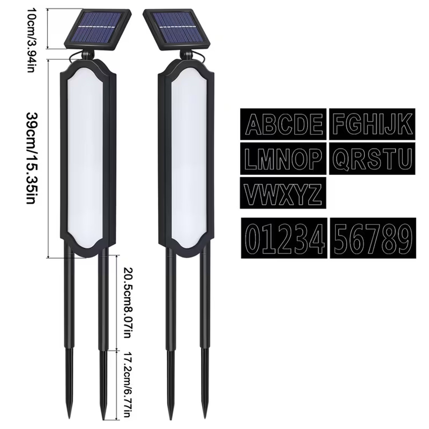 AIPUSI Solar LED House Number Sign
