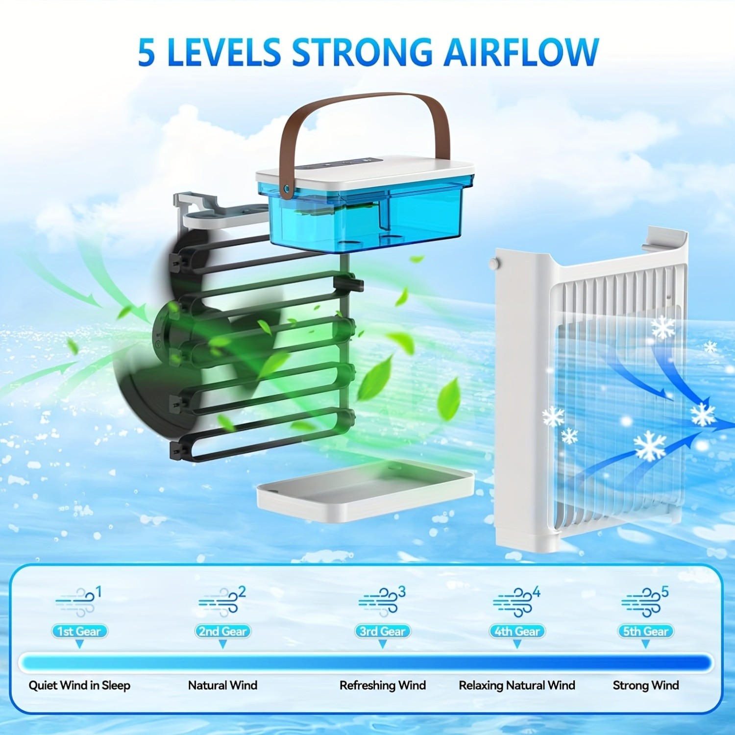 WENMILY Portable Air Conditioner Mobile 5-in-1 Mini Fan