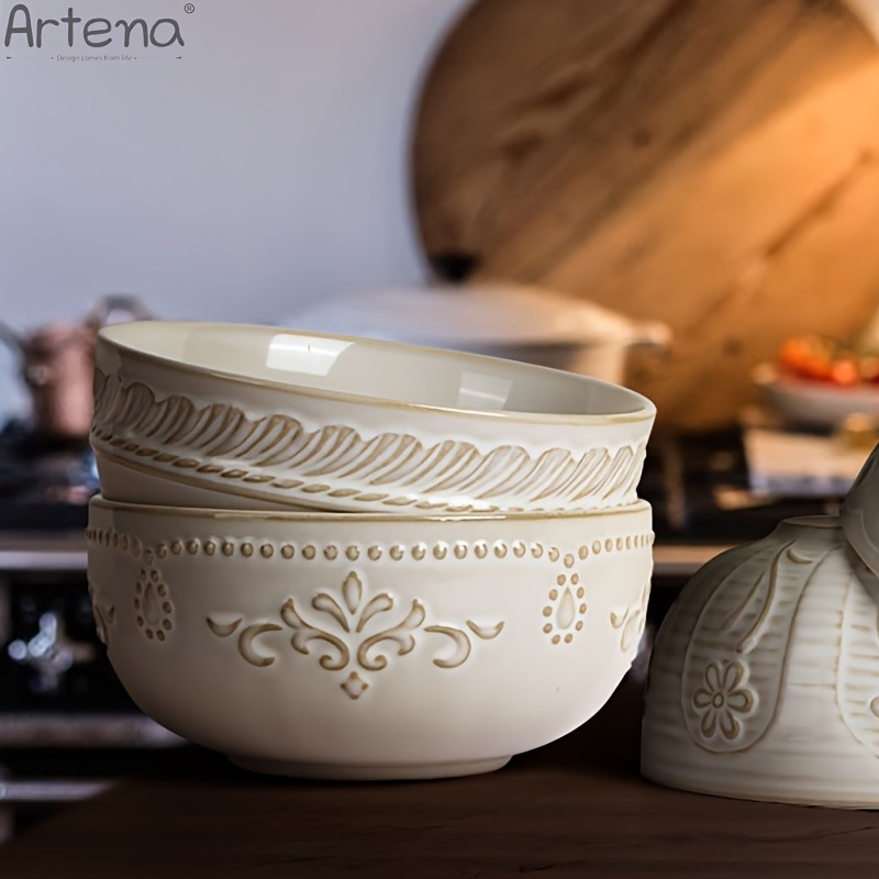 ARTENA 4-Pack Ceramic Pasta Bowls