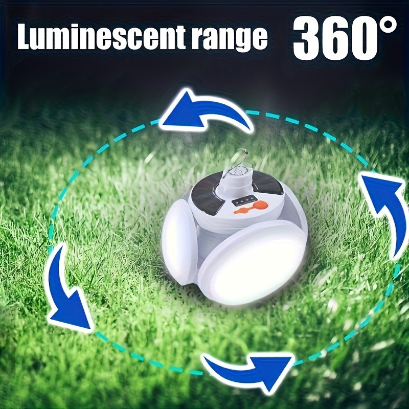 LiHangStar 4pcs Solar Folding Handheld Lantern Set
