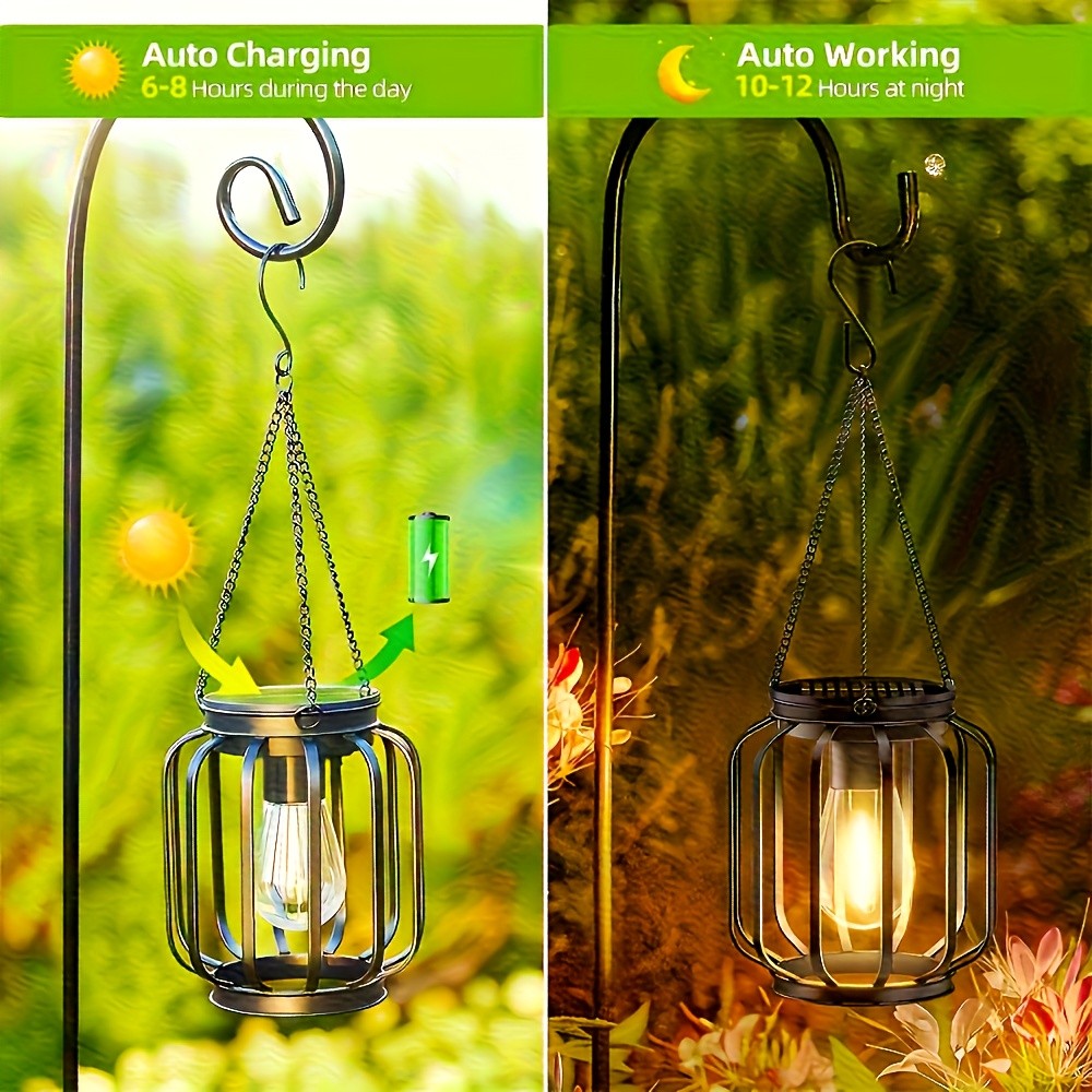 LiHangStar 4pcs Solar Outdoor Hanging Lights