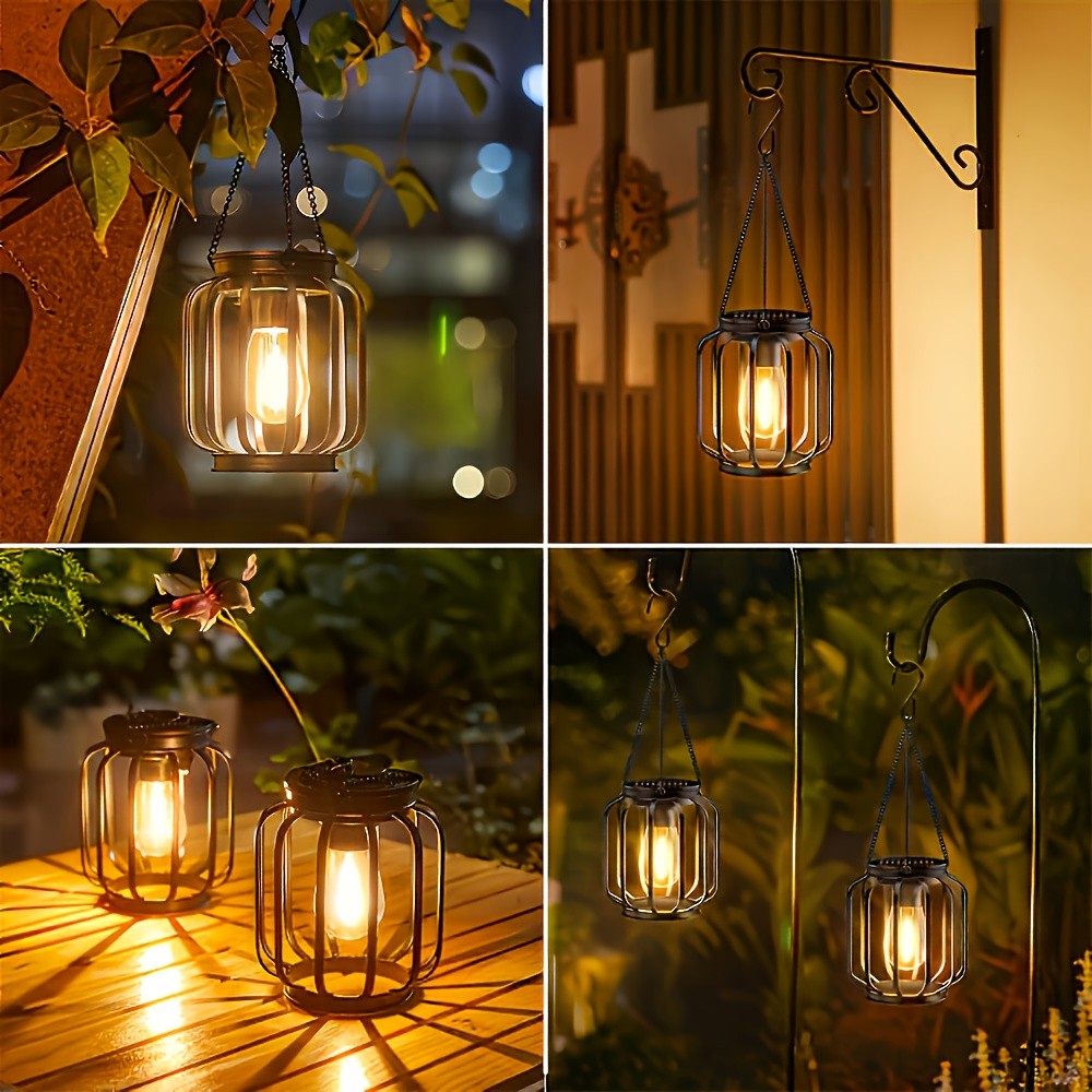 LiHangStar 4pcs Solar Outdoor Hanging Lights