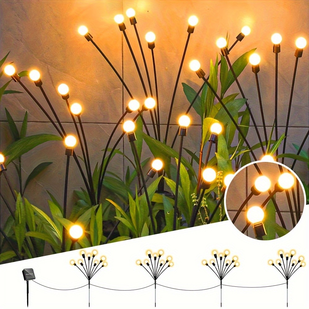 LEDOOR 4-Pack Solar Garden Lights with 32 LED Lights