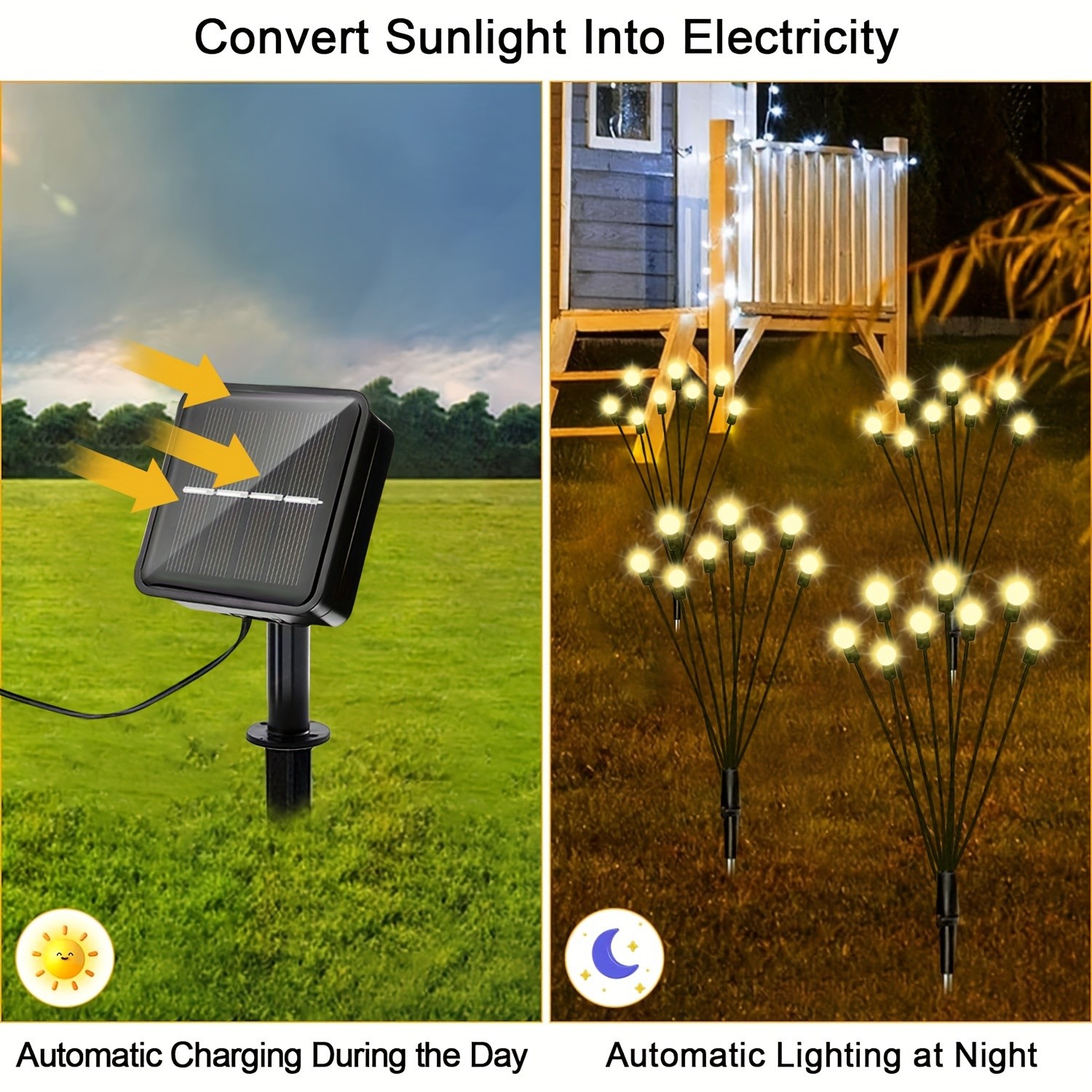 LEDOOR 4-Pack Solar Garden Lights with 32 LED Lights