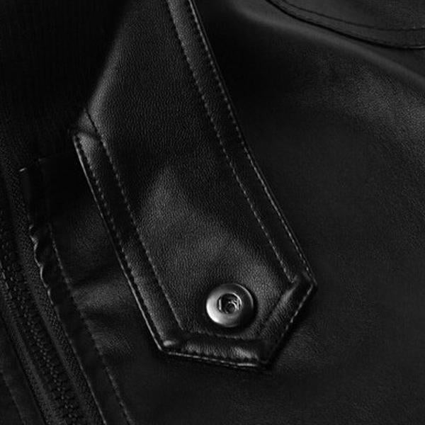 Men's Stand Collar Vintage Leather Jacket