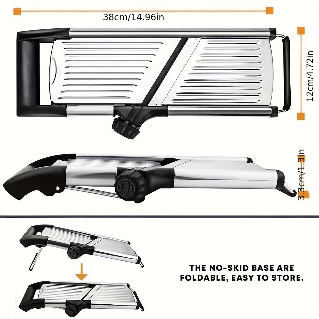 TEMMYS Stainless Steel Vegetable Slicer