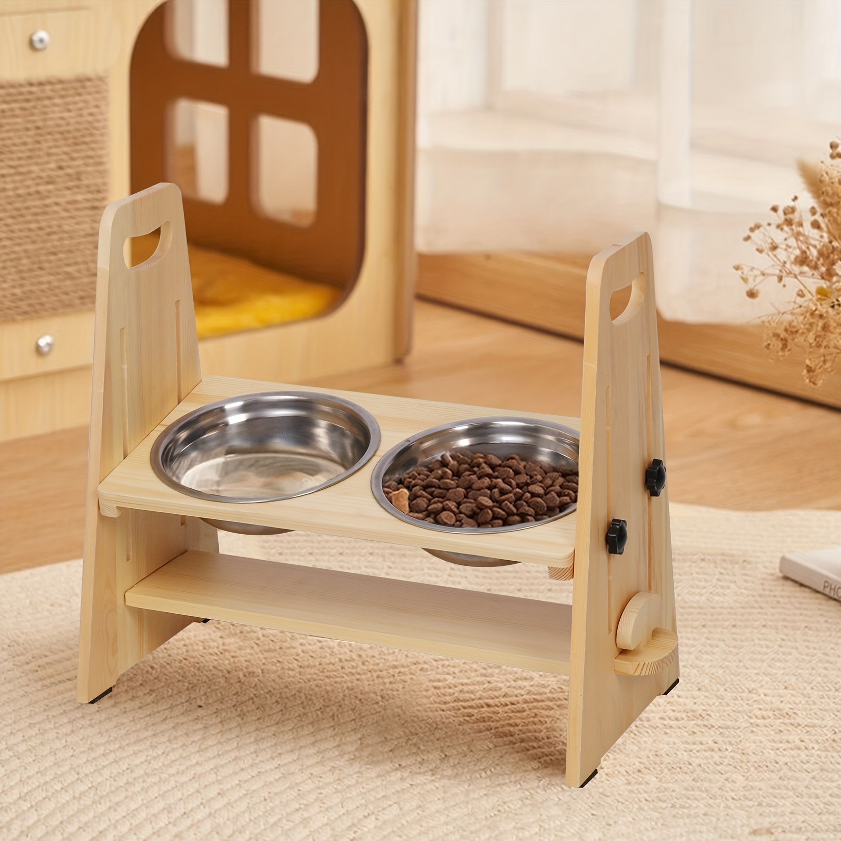 Elevated Dog Bowls 3 Height Adjustable Raised Dog Bowl Stand