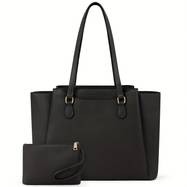RAINSMORE 15.6-Inch Women's Laptop Bag with Clutch, Wallet, and Tote Elegant and Functional Office Companion