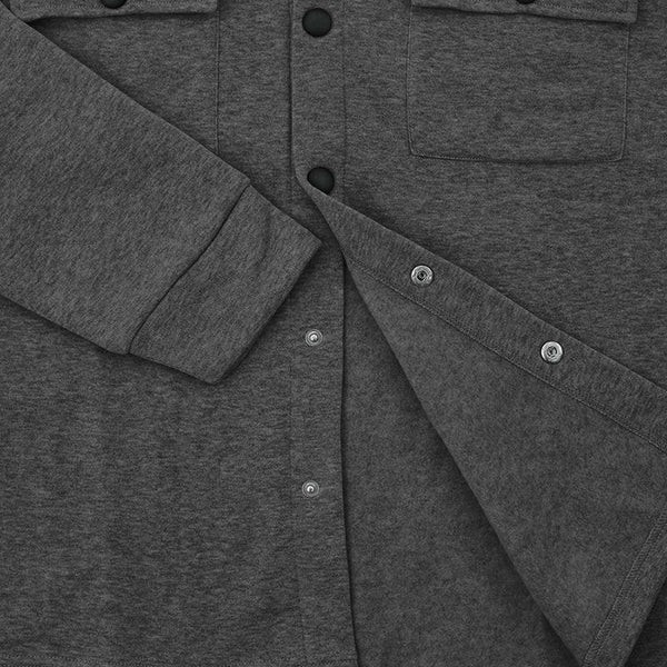 Men's Comfortable Plush Shirt - Solid Color, Loose Fit with Lapel Collar, Long Sleeve Design