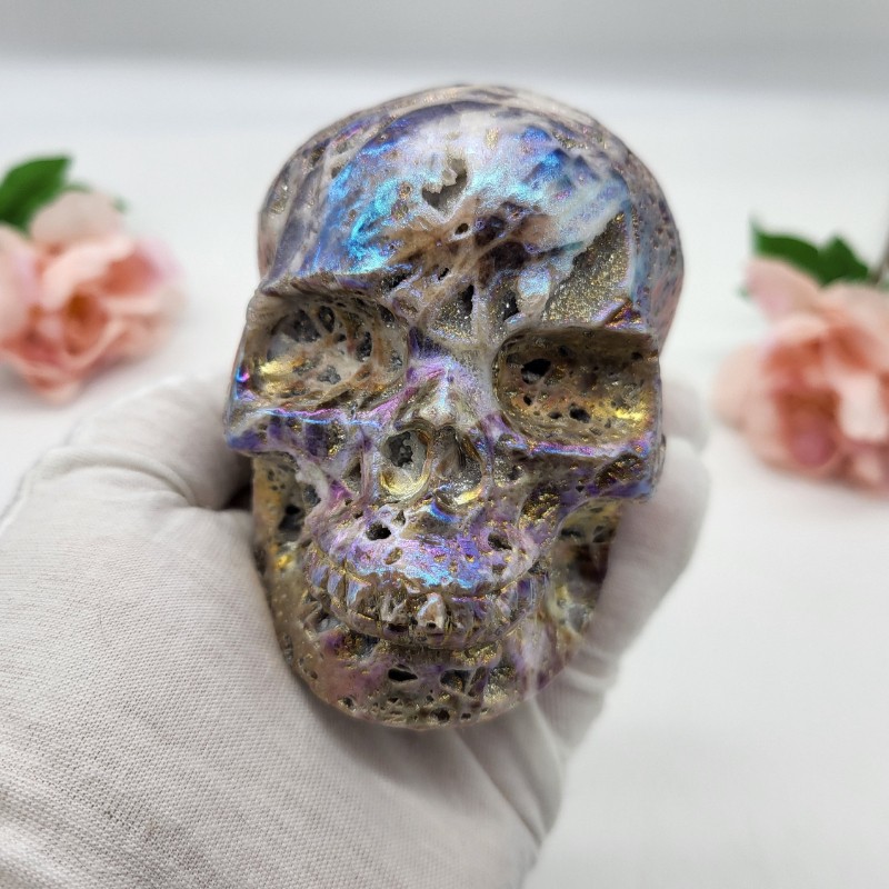 CRYSTALHOLA Aura Sphalerite Skull