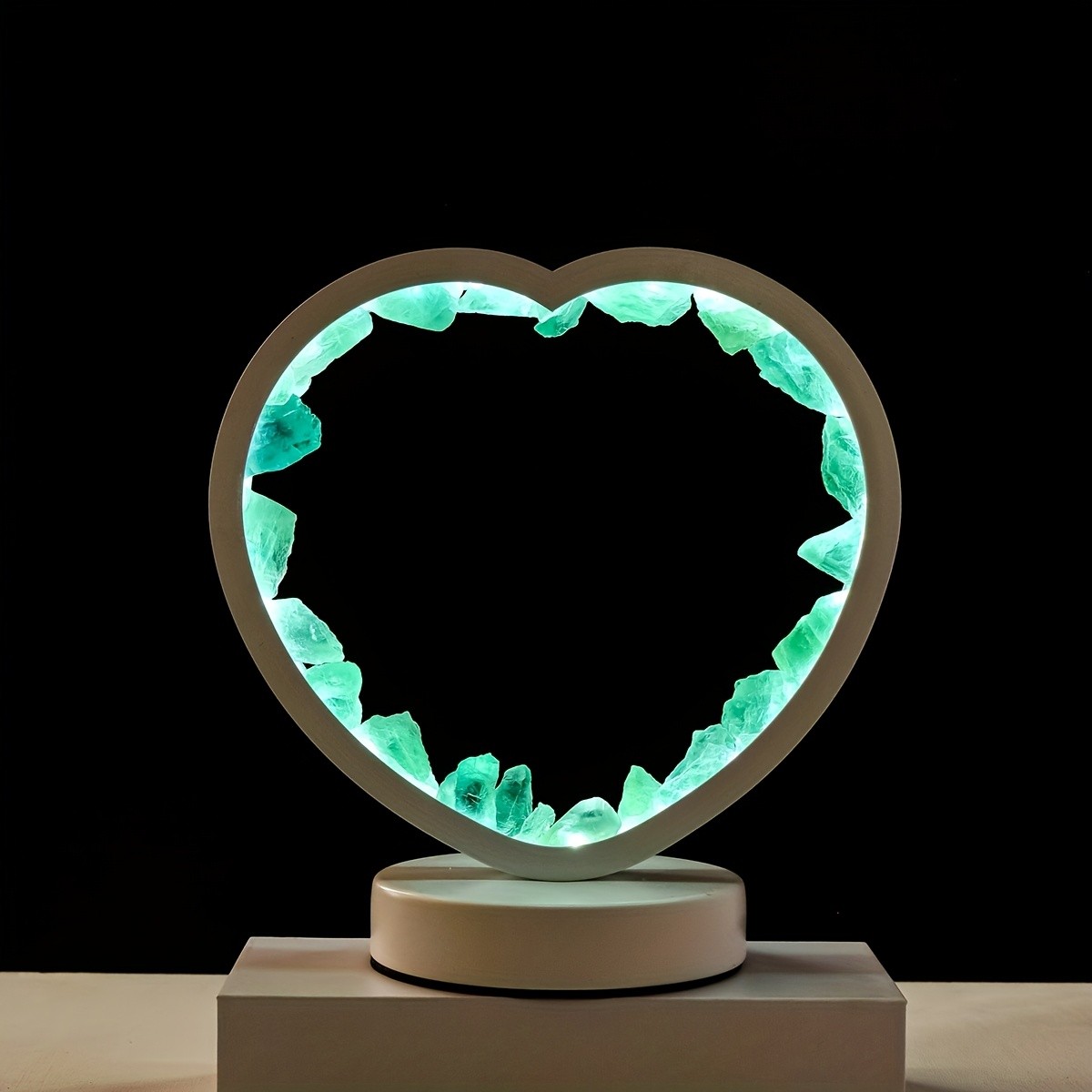 Natural Crystal Raw Stone Love Model Night Light