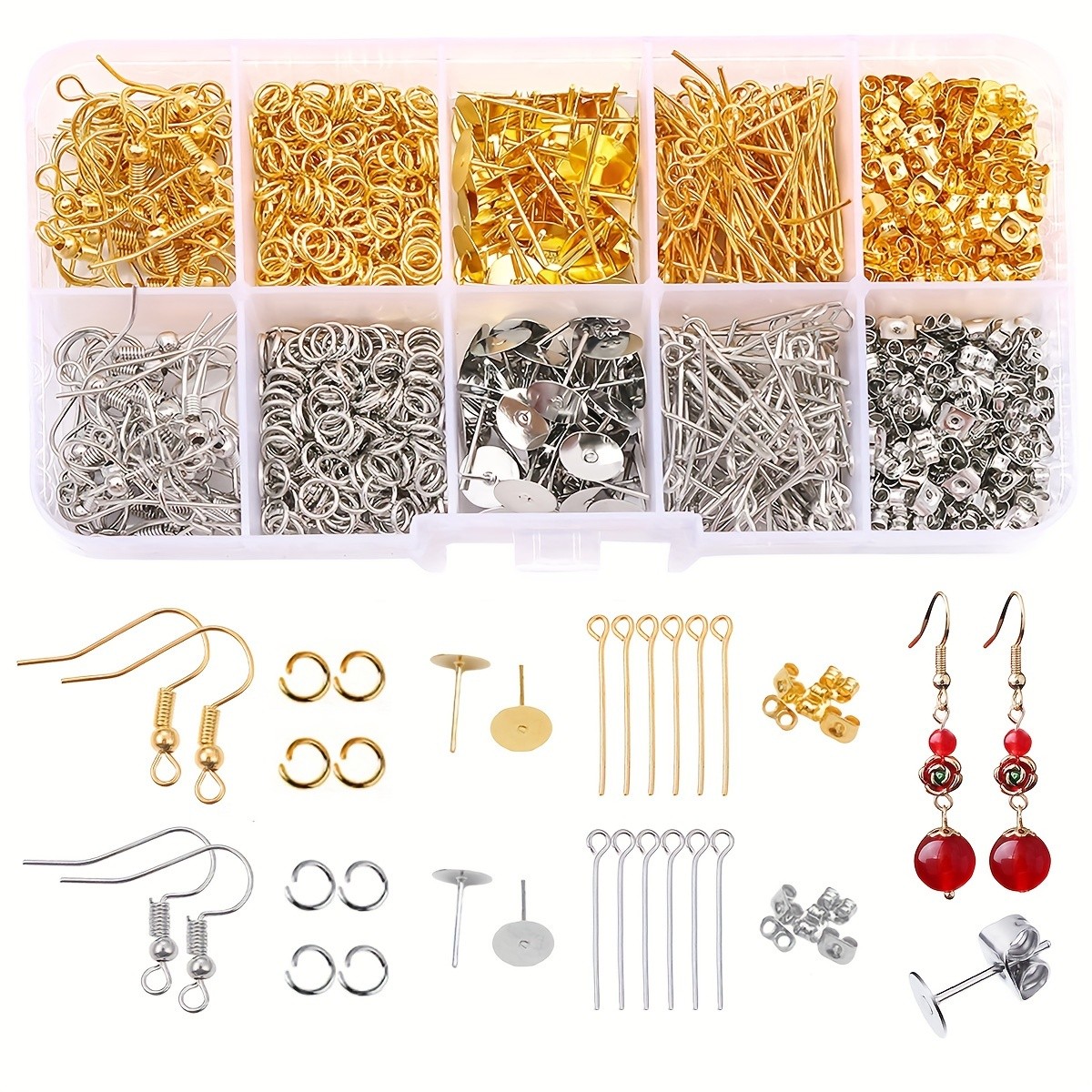 1060Pcs Earring Post Kit