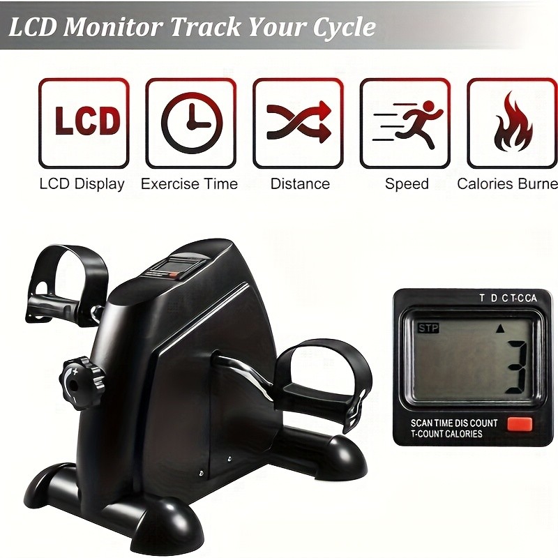 Portable Mini Exercise Bike with LCD Monitor