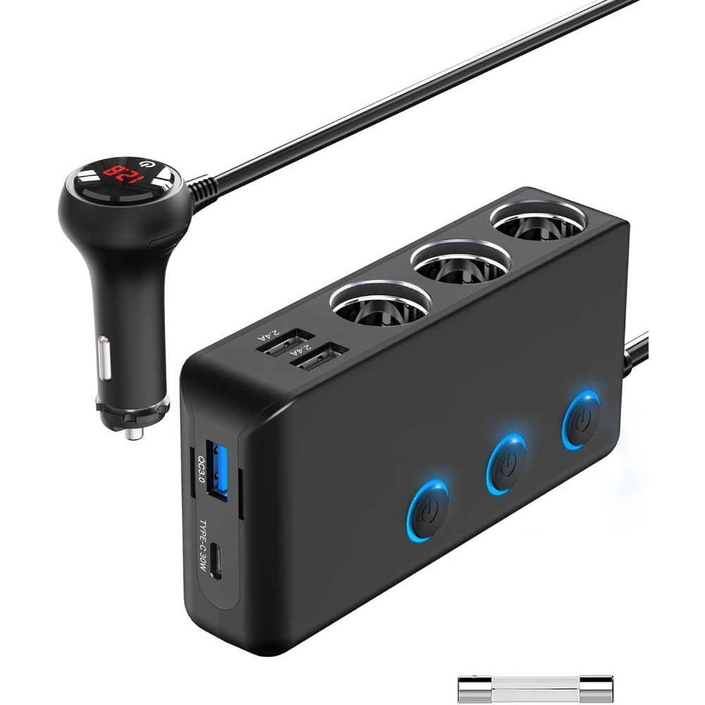 Car USB Charger Adapter With Lighter