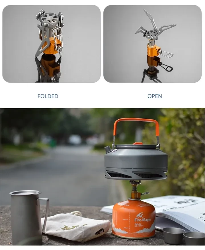 Camping Portable Wasp Integrated Titanium Mini Gas Stove Stove Stove