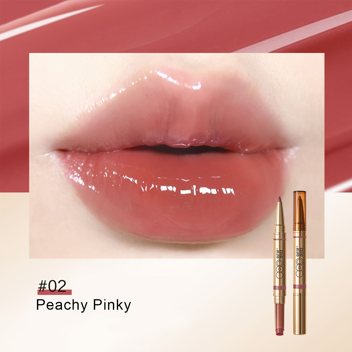 OUT OF OFFICE 2-in-1 Glossy Lip Balm & Lipliner Duo