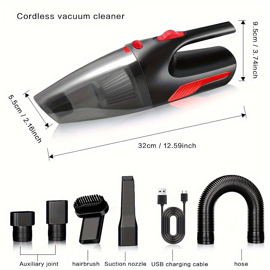 7pcs High-Power Cordless Vacuum Cleaner Set
