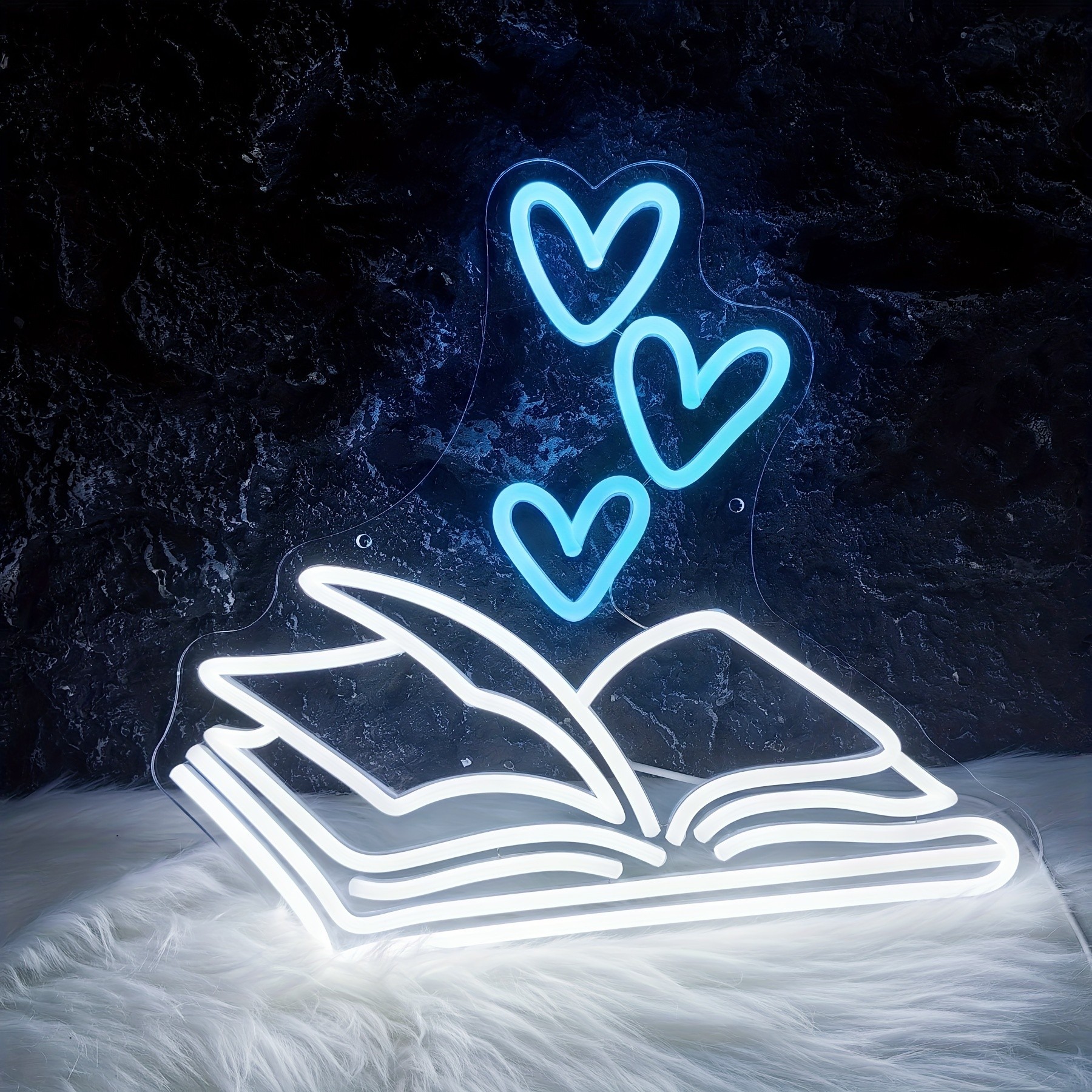 Neon Sign Reading Book LED Light Neon Sign for Wall Decor