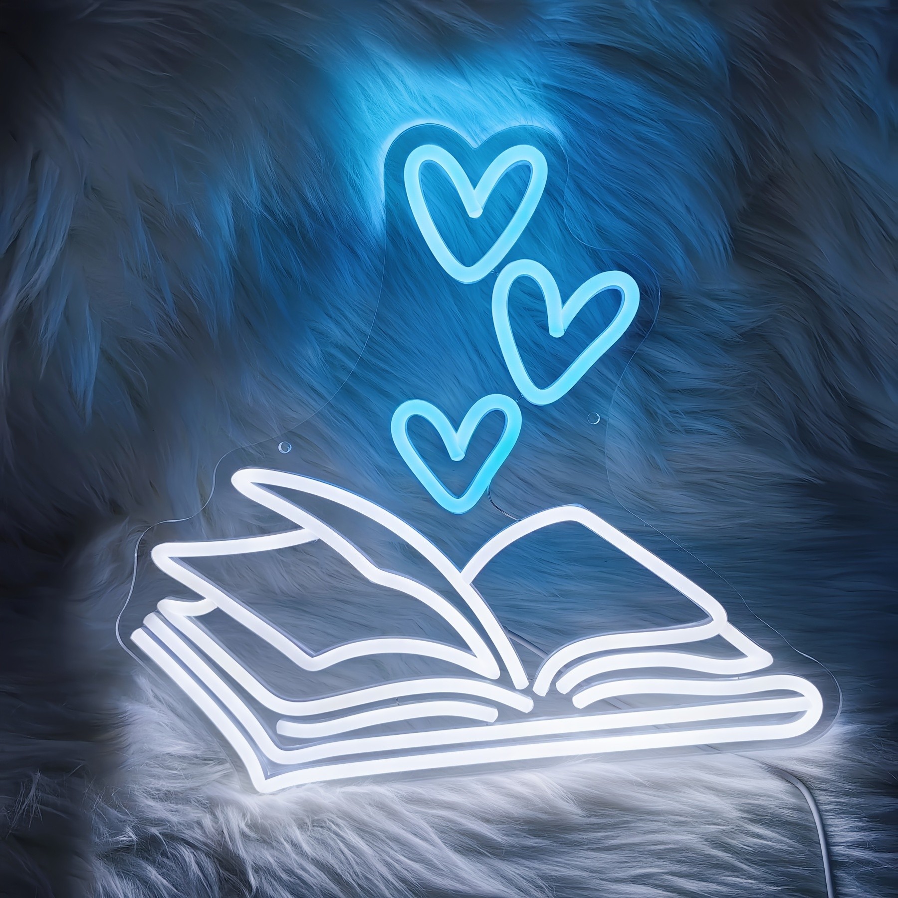 Neon Sign Reading Book LED Light Neon Sign for Wall Decor