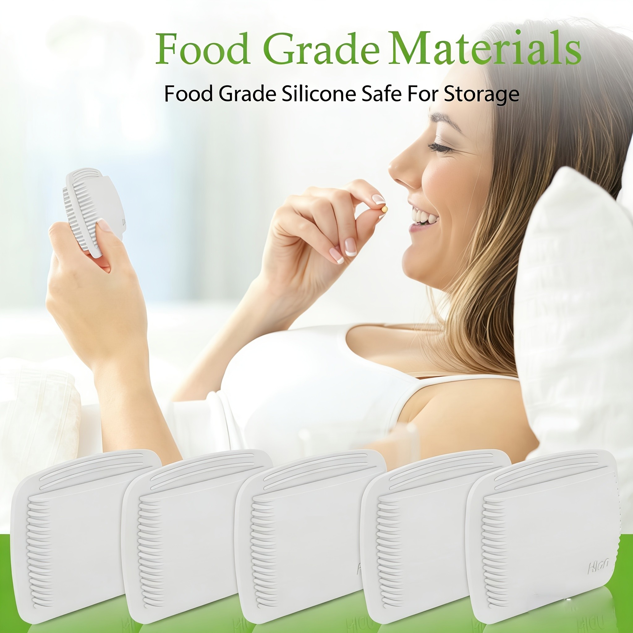 HION Reusable Portable Silicone Pill Organizer