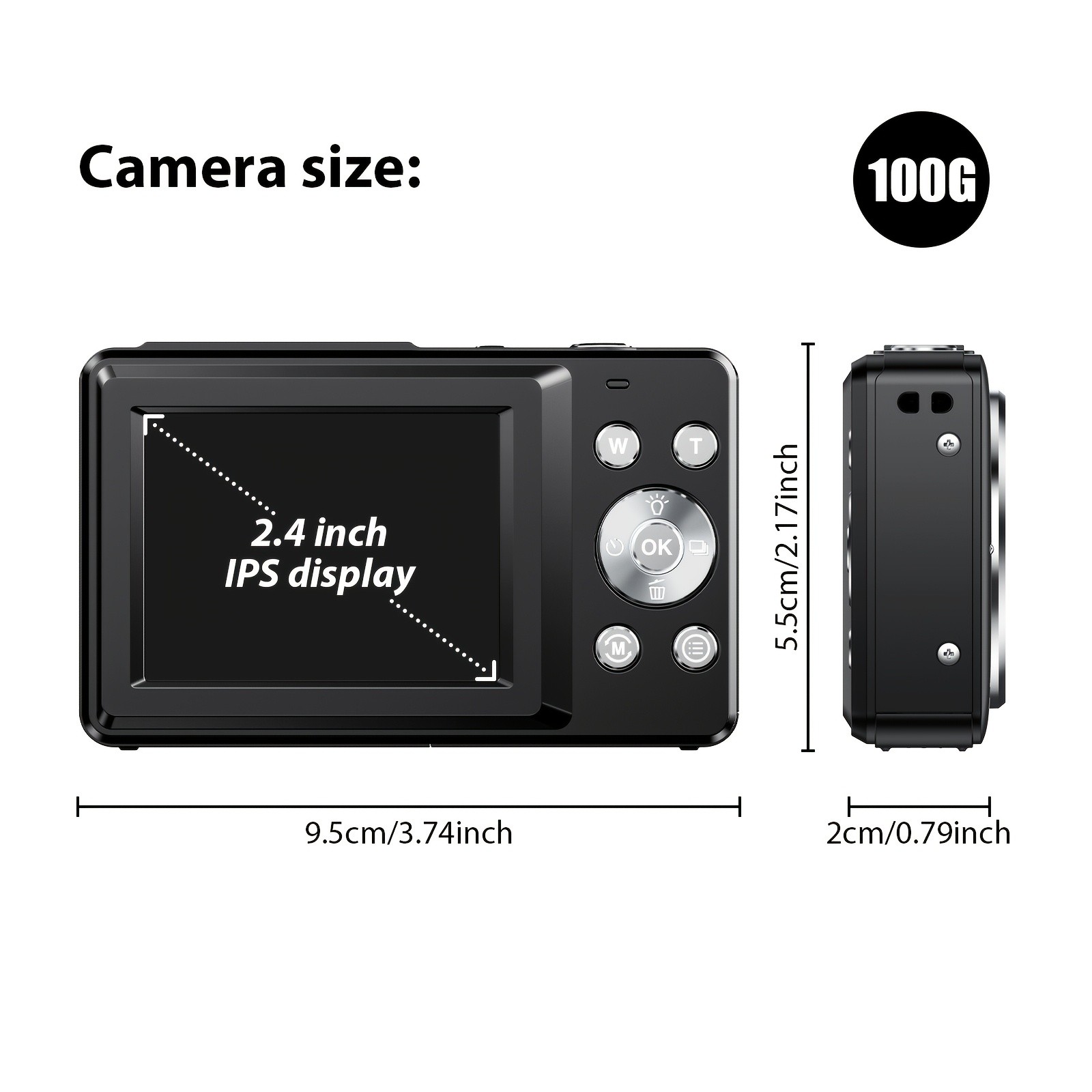 STUOGYUM Digital Camera 44MP 1080P HD Vlog Camera