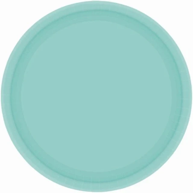 Paper Plates 23cm Round 20CT - Robin's Egg Blue  - Pack of 20