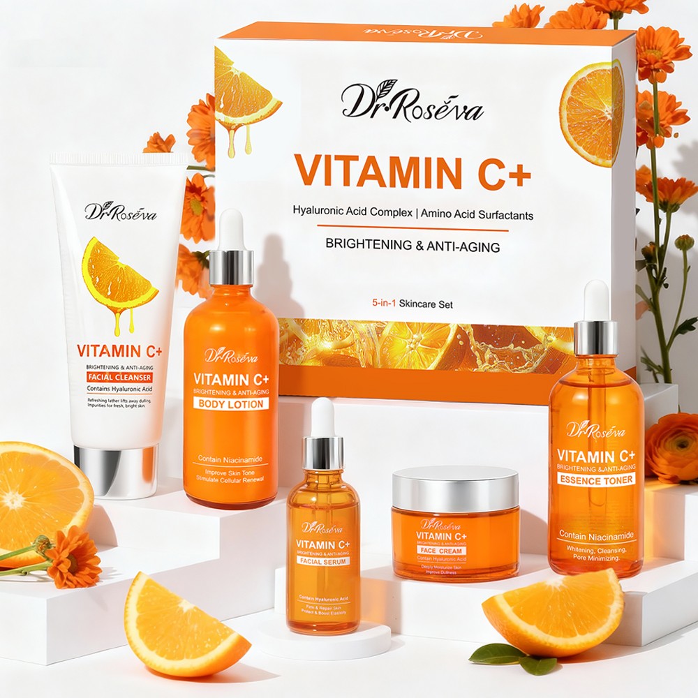 Dr. Roseva Vitamin C+ Skincare Set  Complete Brightening and Anti-Aging Routine