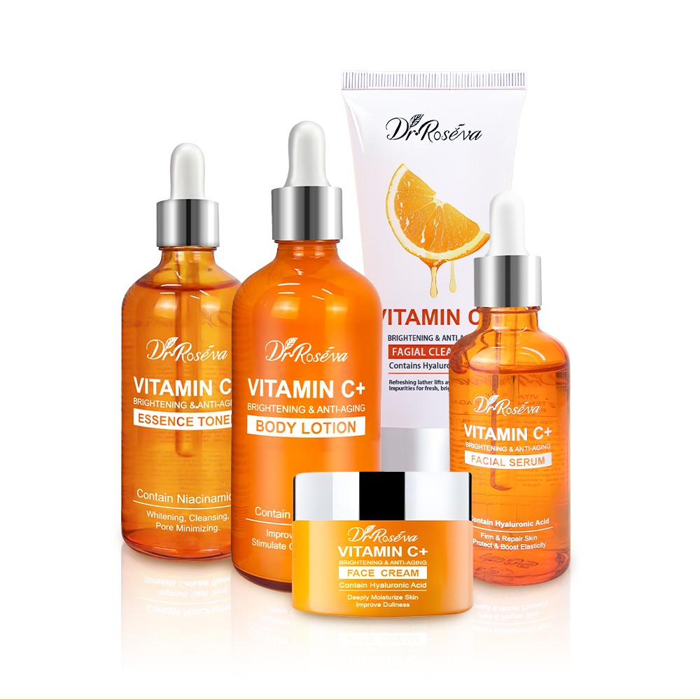 Dr. Roseva Vitamin C+ Skincare Set  Complete Brightening and Anti-Aging Routine
