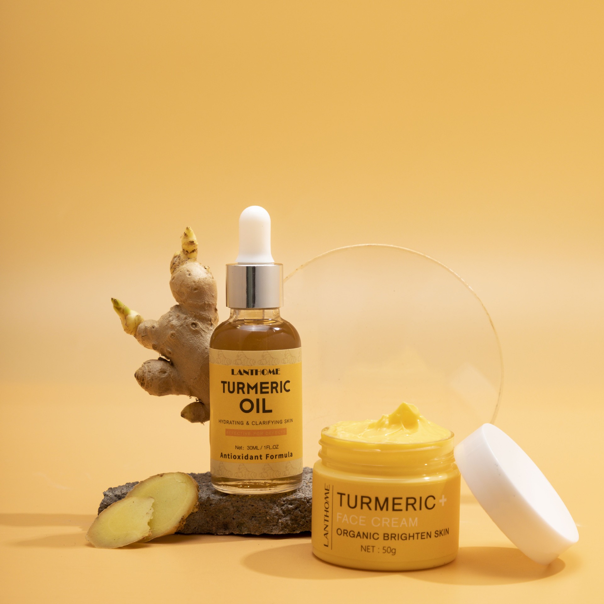 Lanthome Turmeric+ Face Cream Organic Brightening and Daily Skin Nourishment